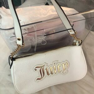 Juicy Couture Gold White Shoulder Bag Classic Design